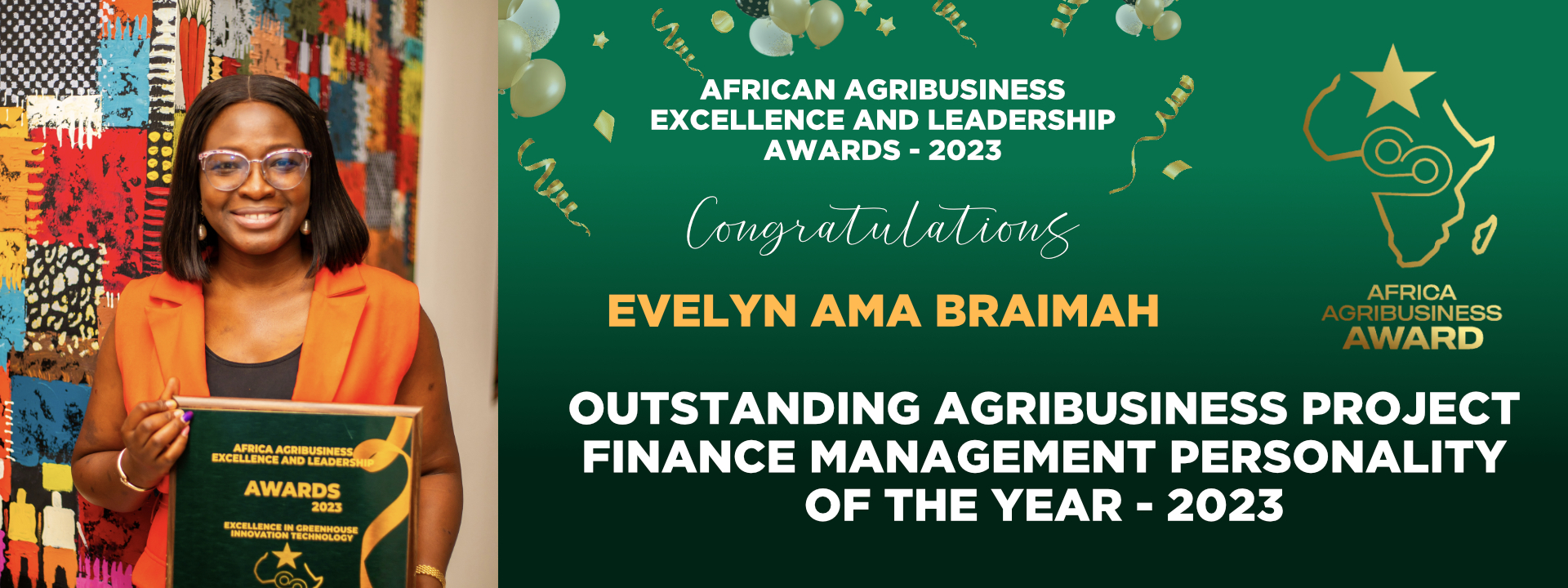 Outstanding Agribusiness Project Finance Management Personality of the year - 2023