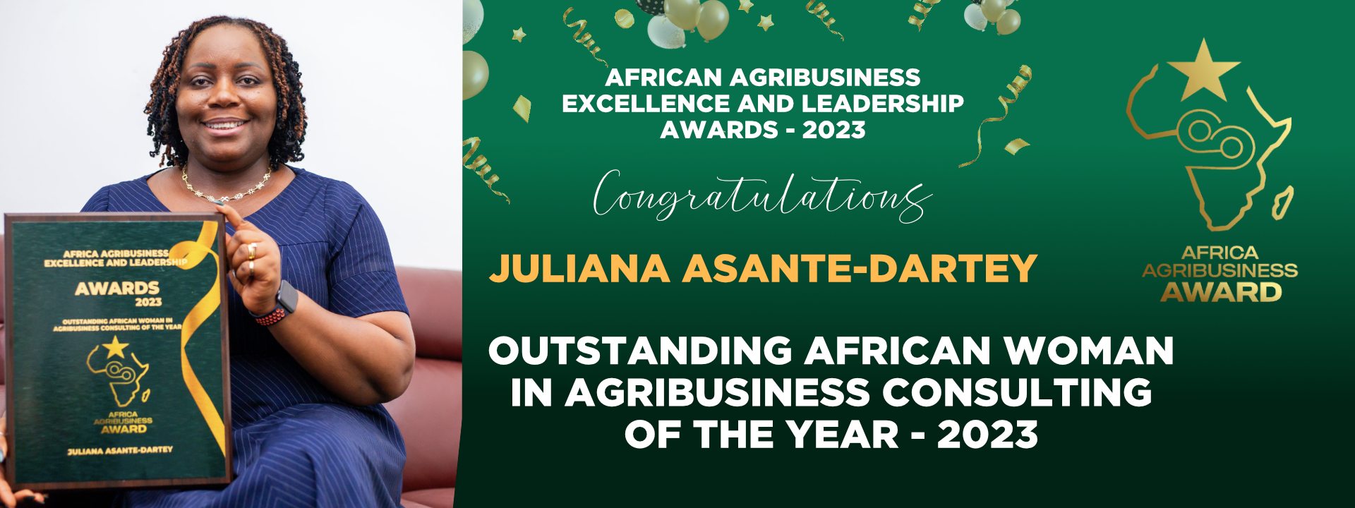 Outstanding African Woman in Agribusiness Consulting of the year - 2023