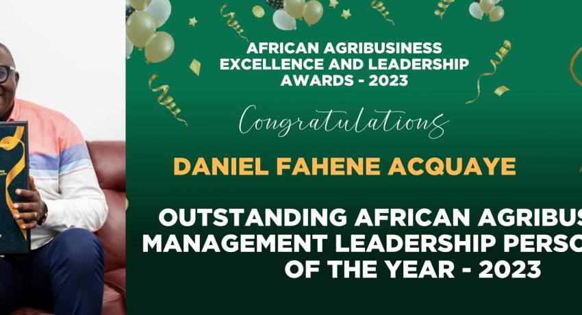 Outstanding African Agribusiness Management Leadership Personality of the year. - 2023