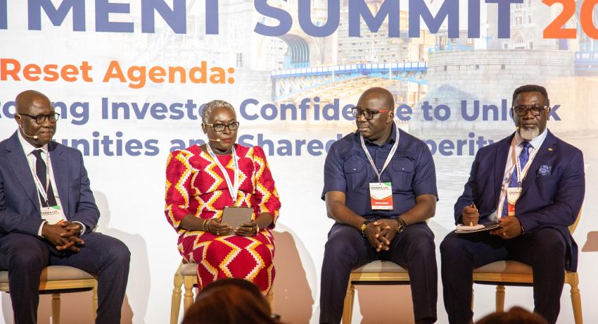 Agri-Impact CEO advocating for investment-driven agribusiness at the Ghana–UK Investment Summit 2026.